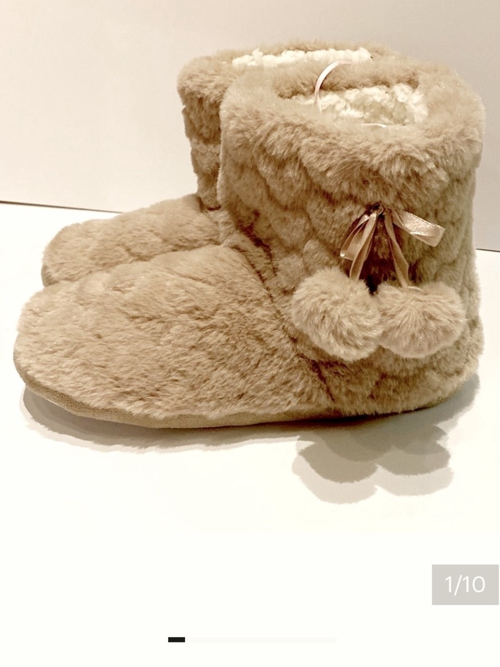 Heart Shaped Soft Fur Memory Foam Bootie Slipper! Comfortable & Warm!!!